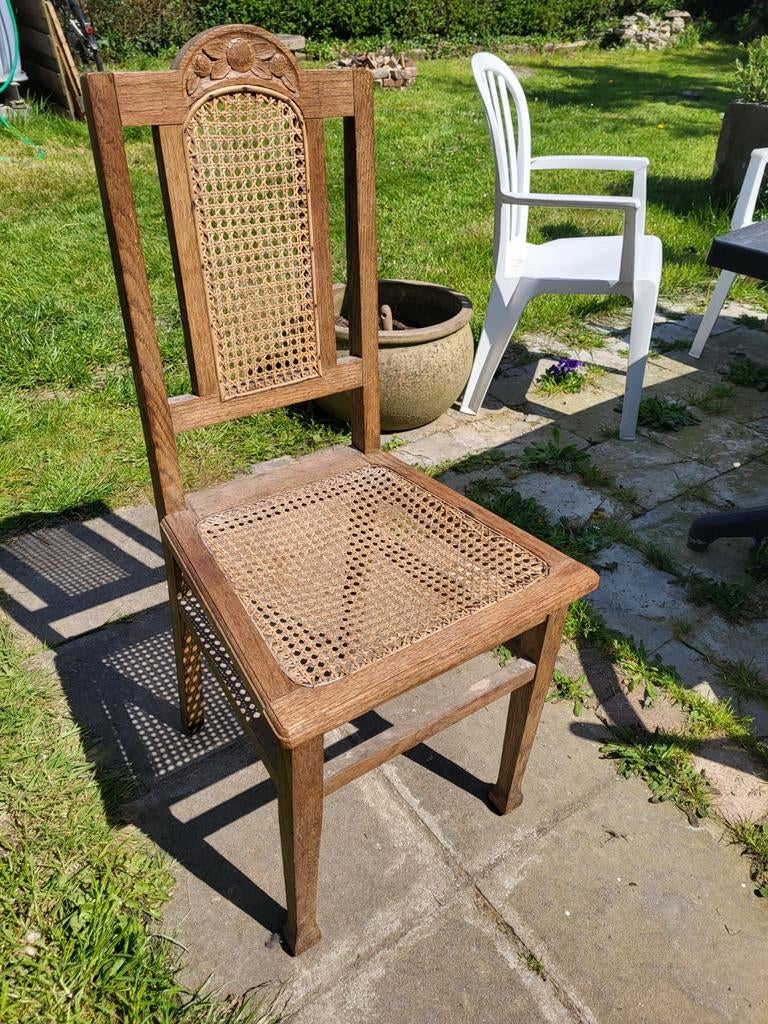 6 x houte stoelen., Huis en Inrichting, Stoelen, Ophalen