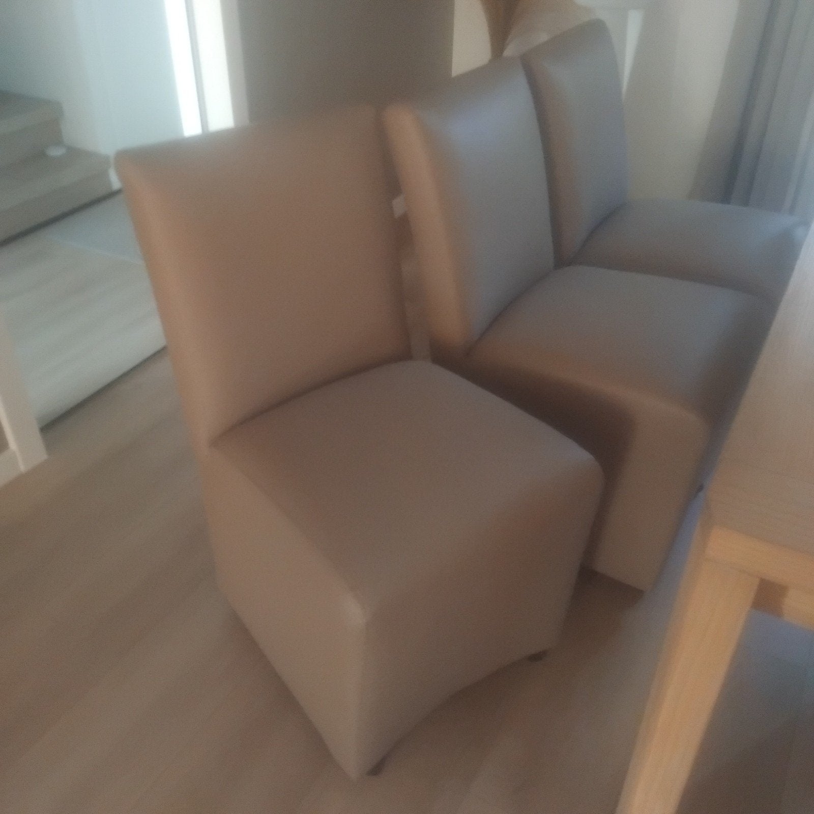 Fauteuil de salle à manger à roulettes couleur taupe, Enlèvement ou Envoi