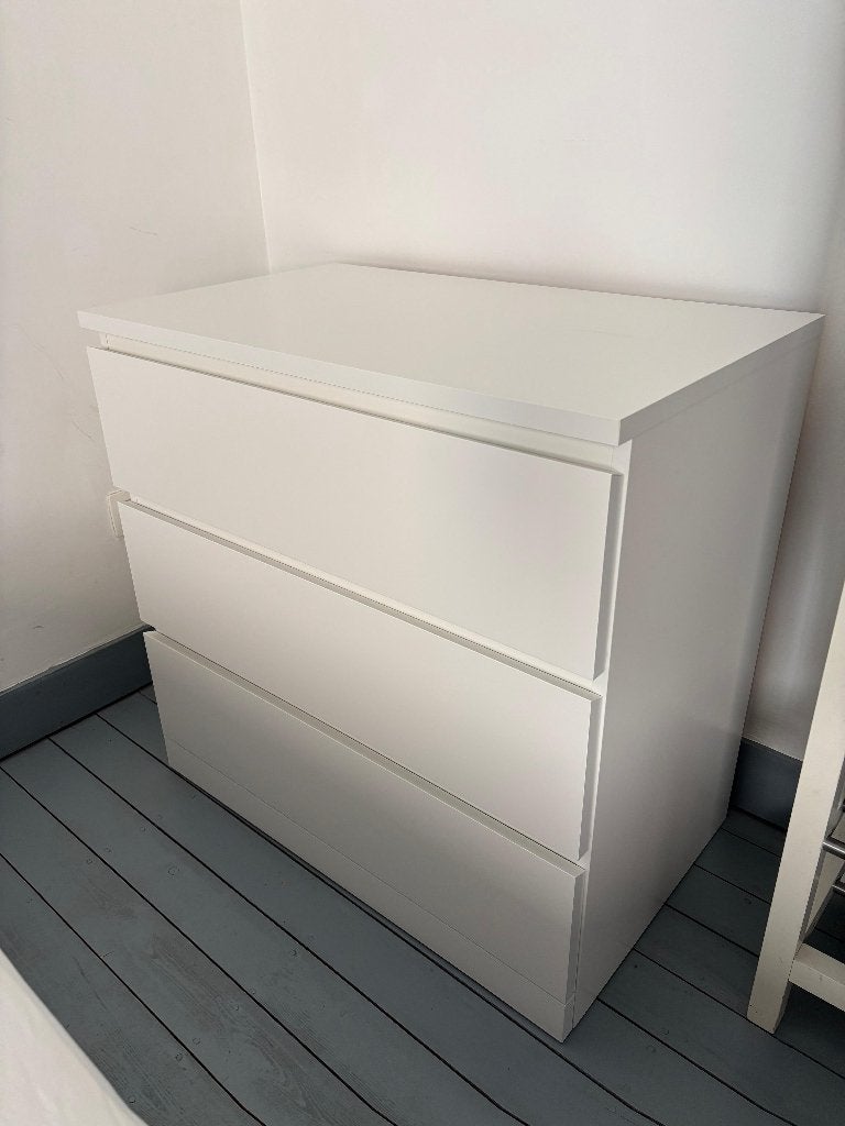 Commode Ikea Malm, Maison & Meubles, 3 ou 4 tiroirs, 25 à 50 cm, Moins de 100 cm, 100 à 150 cm
