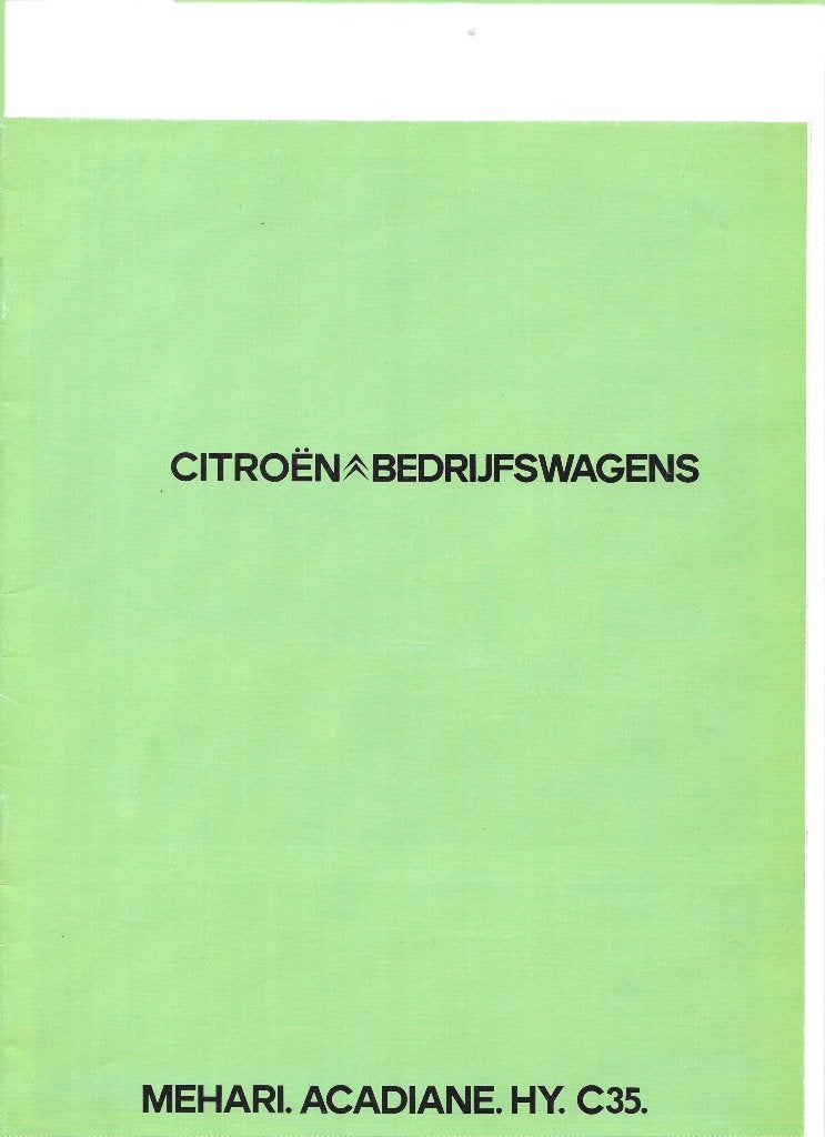 CITROËN Bedrijfswagens ca 1970, Boeken, Ophalen of Verzenden, Zo goed als nieuw, Citroën