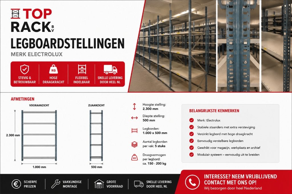 Gebruikte legbordstellingen elektrolux, Ophalen of Verzenden