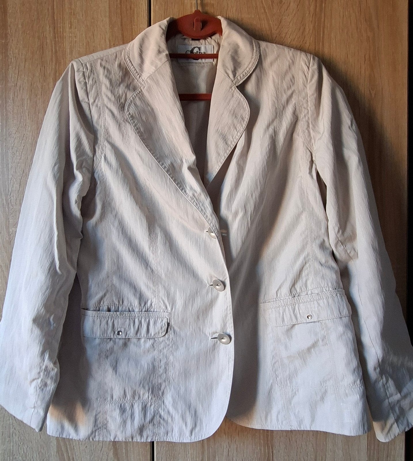 Beige damesblazer / jasje - Chetpa - Maat 40 (L), Kleding | Dames, Maat 38/40 (M), Chetpa, Beige, Ophalen of Verzenden