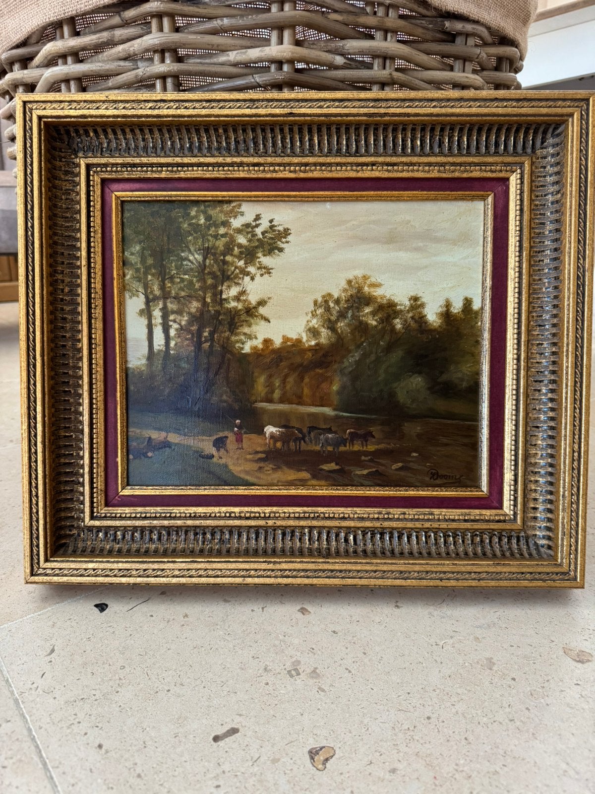 Schilderij op doek Dooms landschap, Enlèvement, Paysage, Toile