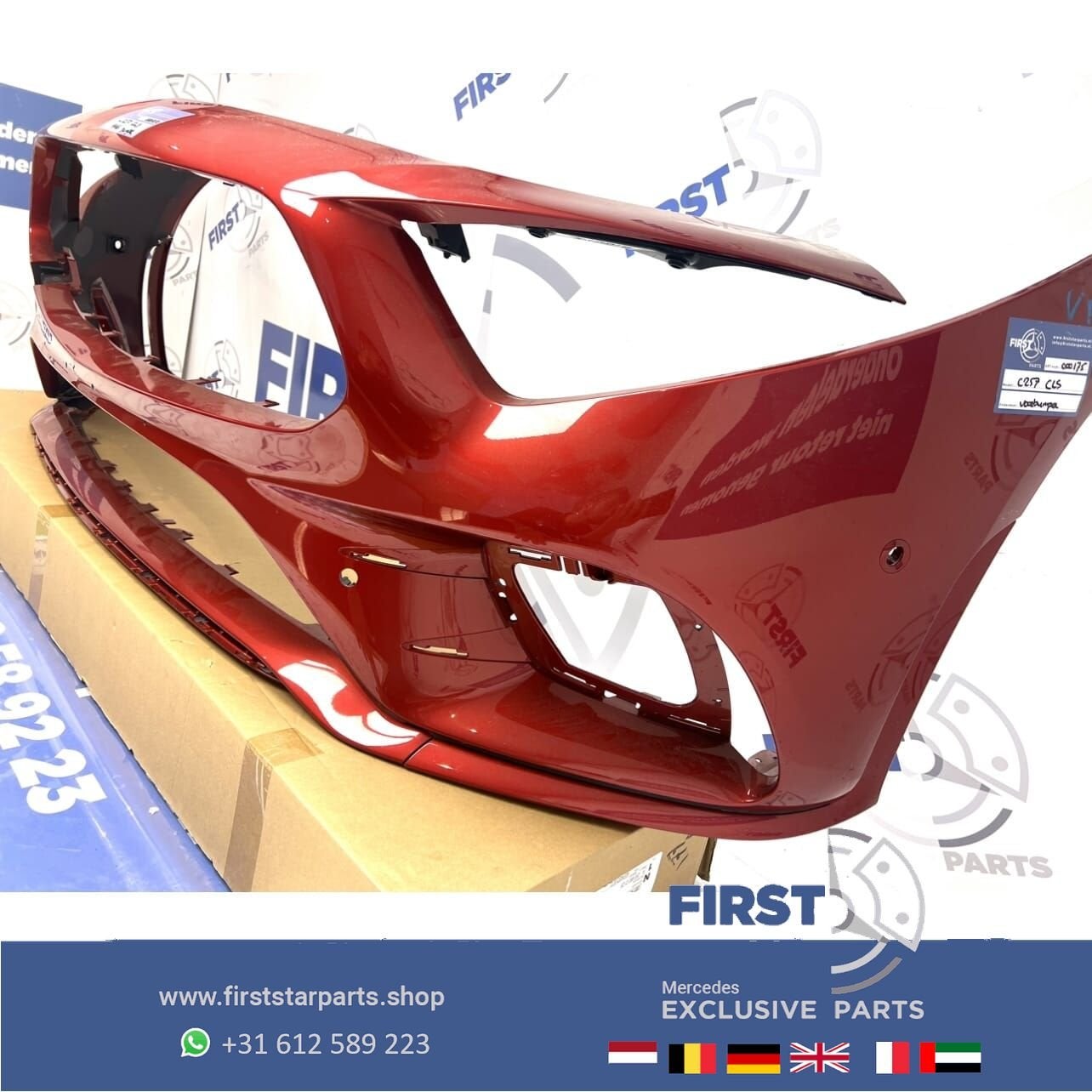 W257 BUMPER C257 CLS AMG Voorbumper 2018-2023 rood origineel, Autos : Pièces & Accessoires, Utilisé, -, Avant, -