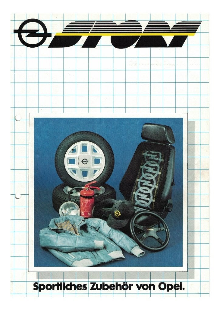 Brochure Sportliches Zubehör von Opel Ascona Manta 400, Ophalen of Verzenden, Zo goed als nieuw, Opel