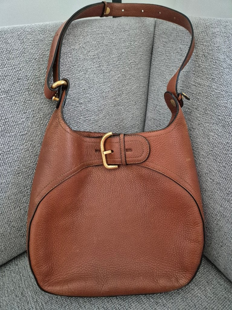 Delvaux tas, Ophalen of Verzenden, Gebruikt, Bruin, Handtas