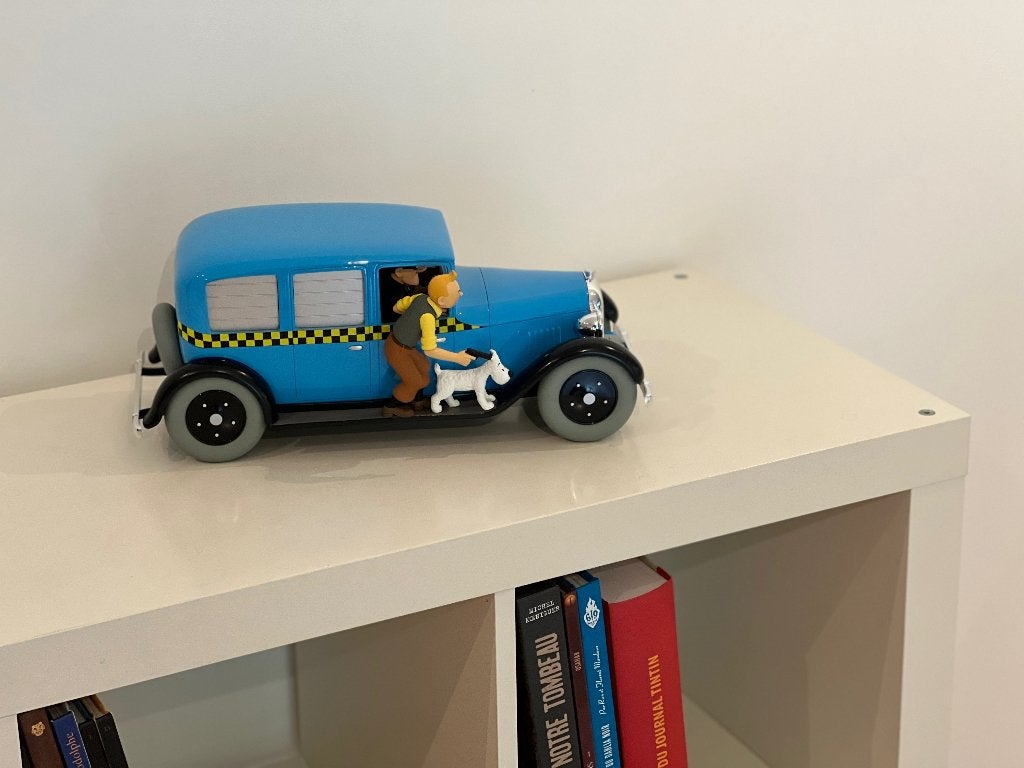 Tintin en Amérique taxi bleu 1/12 moulinsart, Collections, Enlèvement ou Envoi, Tintin, Comme neuf
