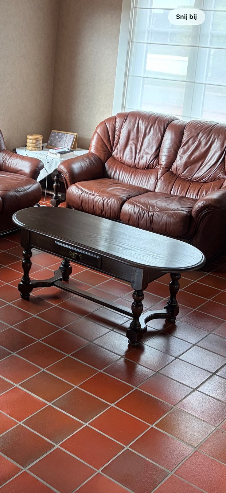 Eiken salontafel, Ophalen, Zo goed als nieuw