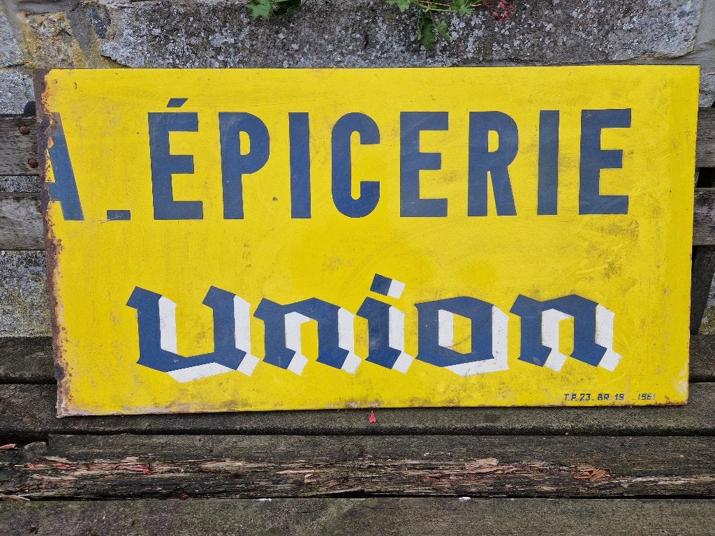 Plaque émaillée à restaurer, Enlèvement, Utilisé, Panneau publicitaire