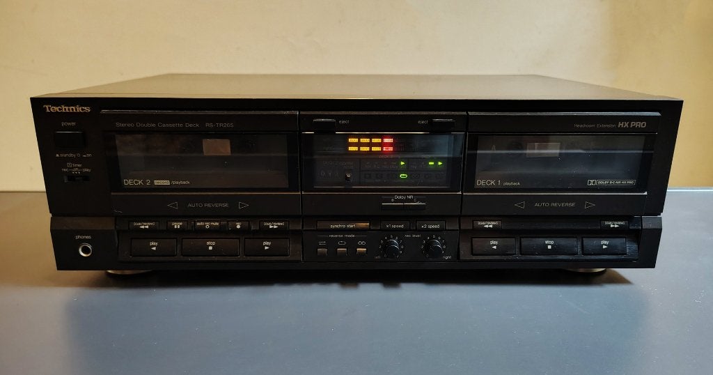 Stereo double cassette deck vintage Technics RS-TR265, Enlèvement, Double, Autres marques, Auto-reverse