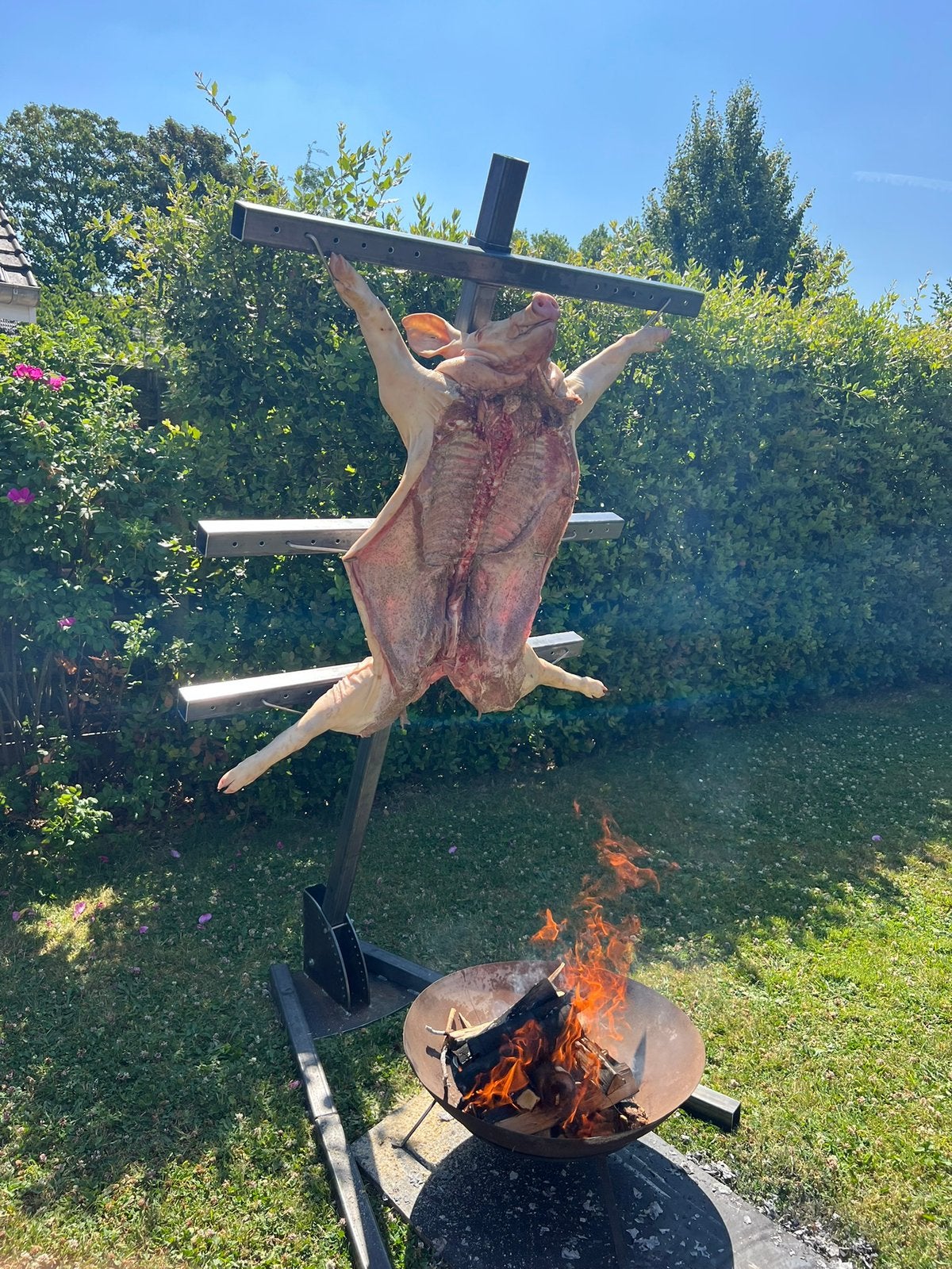 Spit, Tuin en Terras, Houtskoolbarbecues, Ophalen, Zo goed als nieuw