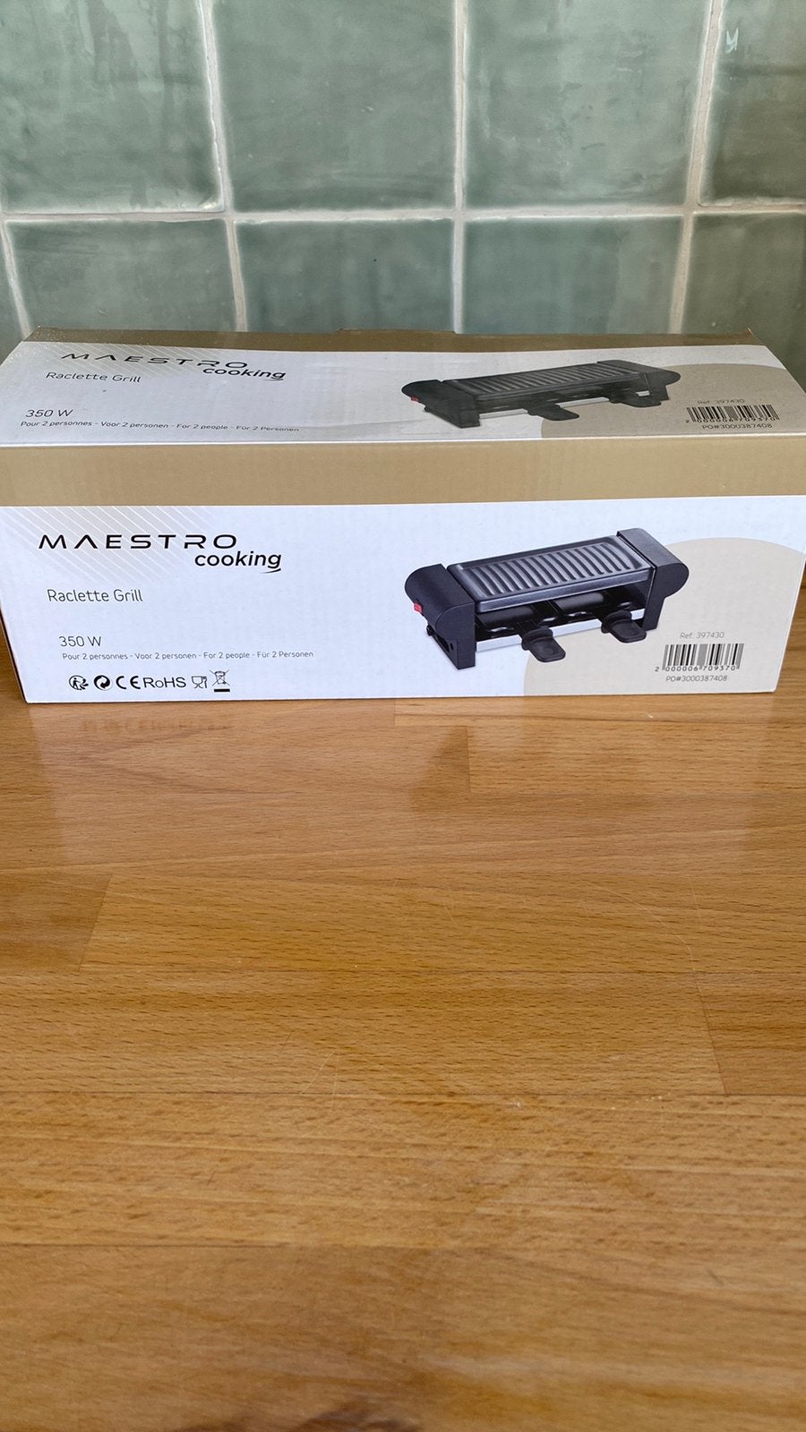 Raclette grill 2 personen. Nieuw!, Ophalen of Verzenden, Zo goed als nieuw