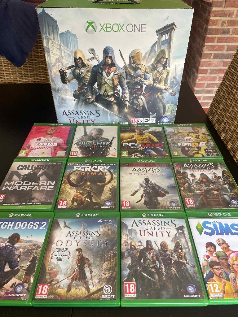 Console Xbox One 500GB + 12 jeux, Games en Spelcomputers, Spelcomputers | Xbox One, Xbox One, Ophalen of Verzenden, Met 1 controller