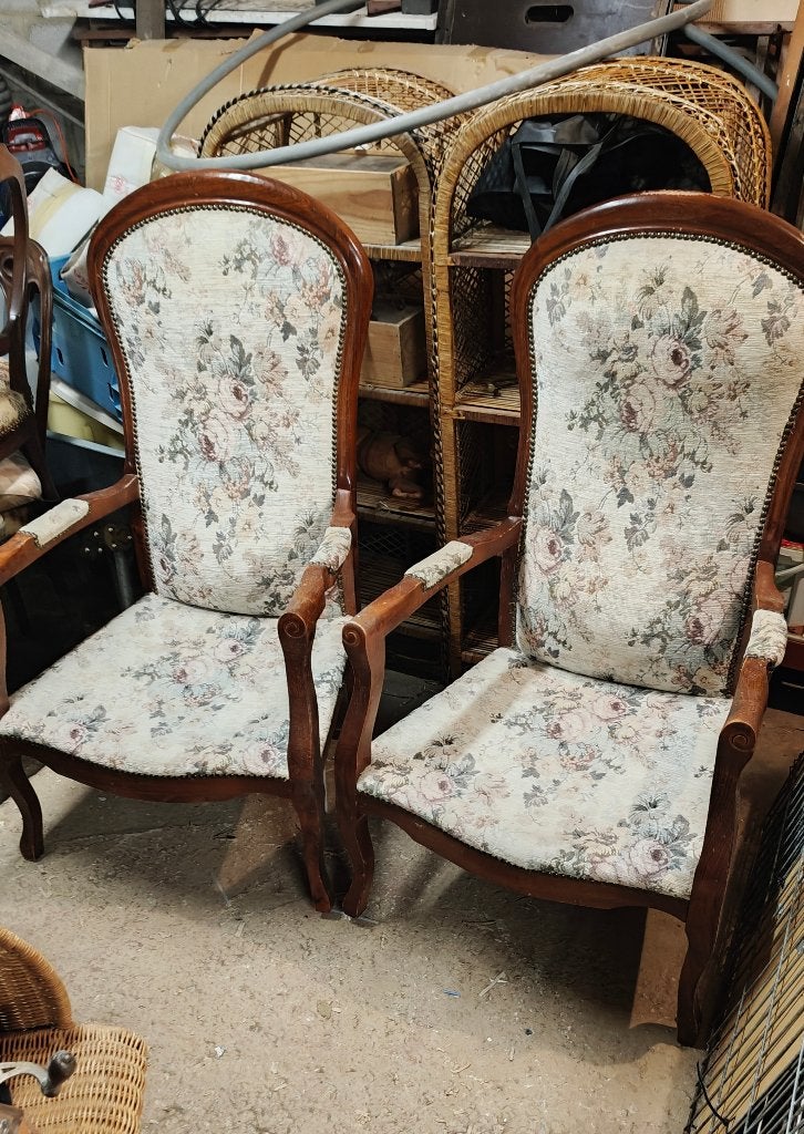 Paire de fauteuils anciens style Voltaire, Enlèvement