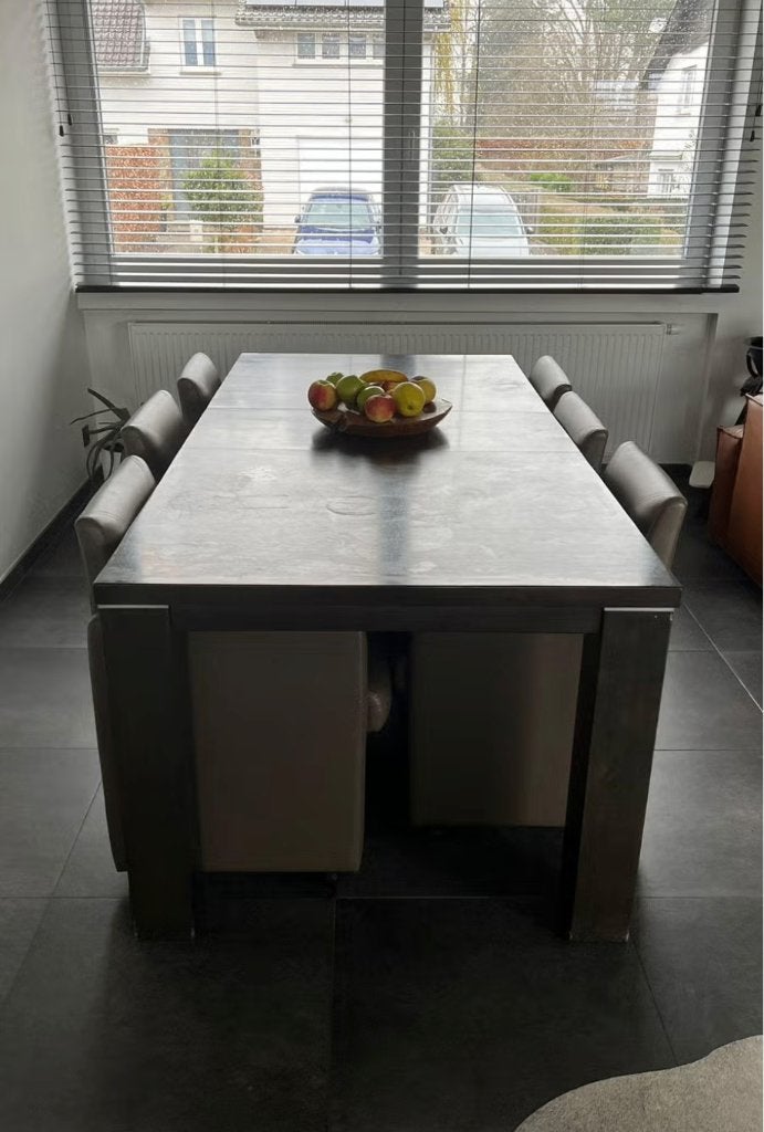 Massief Hout Eettafel, Ophalen, 100 tot 150 cm, Massief Hout, 200 cm of meer
