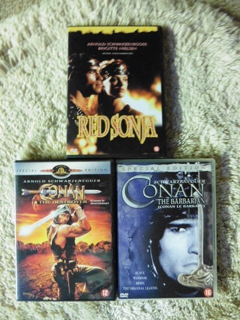 Conan Films (Barbarian, Destroyer, Red Sonja) SCHWARZENEGGER, Cd's en Dvd's, Dvd's | Klassiekers, Engels, Vanaf 16 jaar, Nederlands