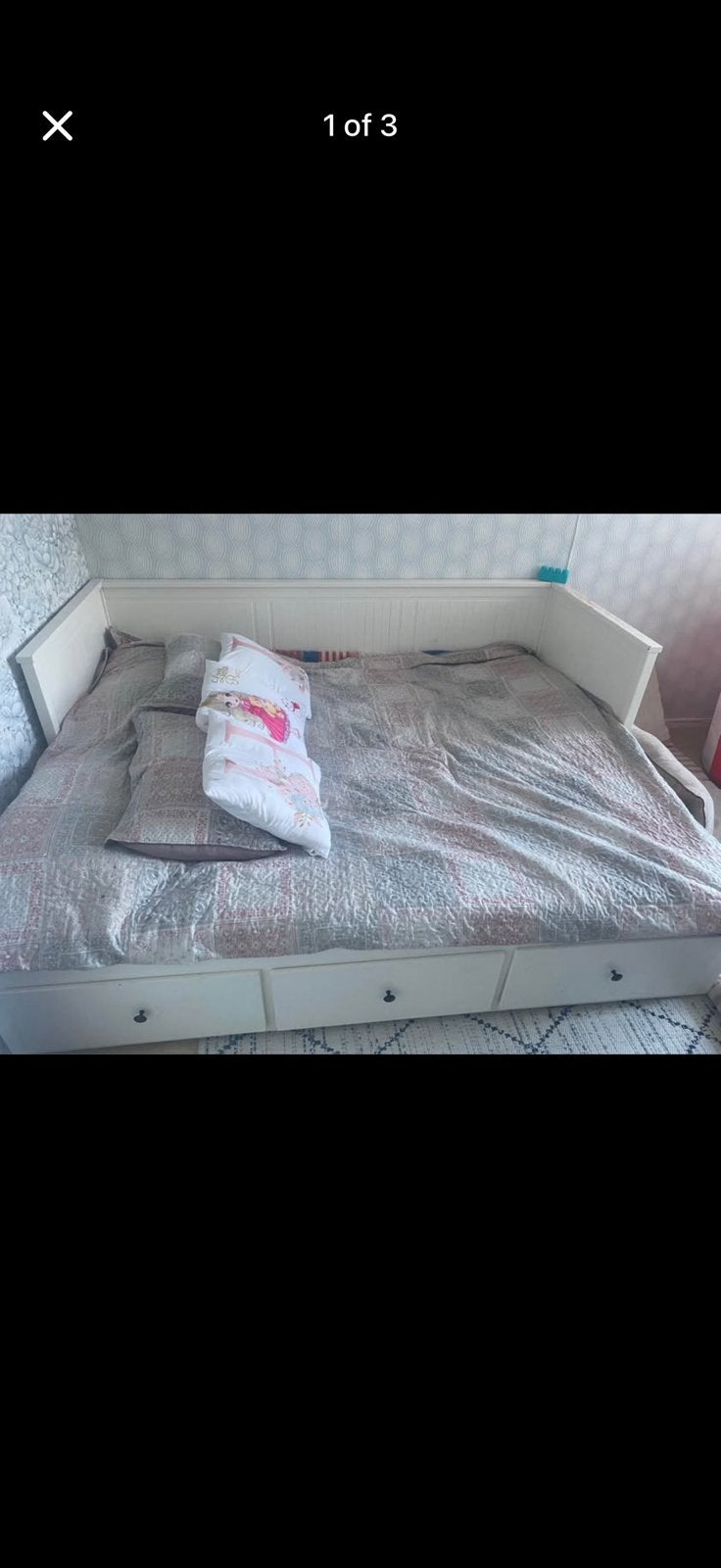 Ikea 2 personen bed 180/200cm, Huis en Inrichting, Slaapkamer | Bedden, Ophalen, Zo goed als nieuw, 200 cm, 180 cm