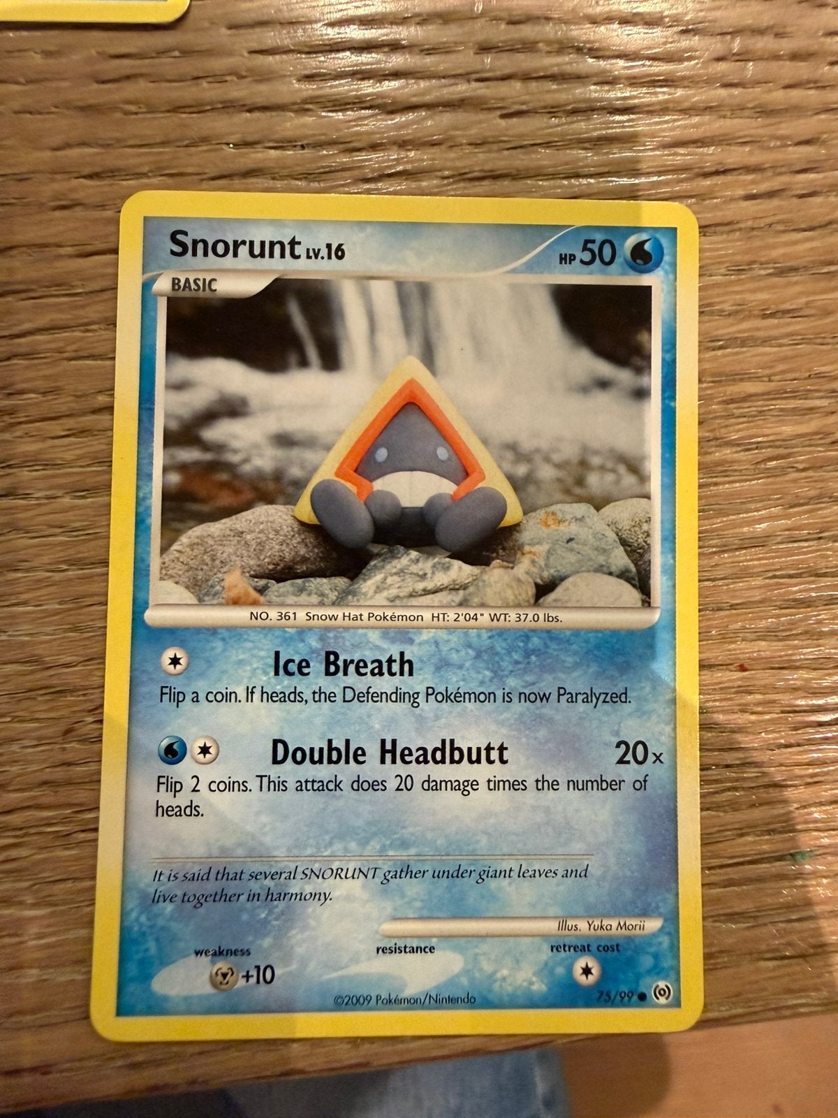 Pokémon Snorunt 75/99 – Platinum Arceus 2009, Enlèvement ou Envoi, Comme neuf