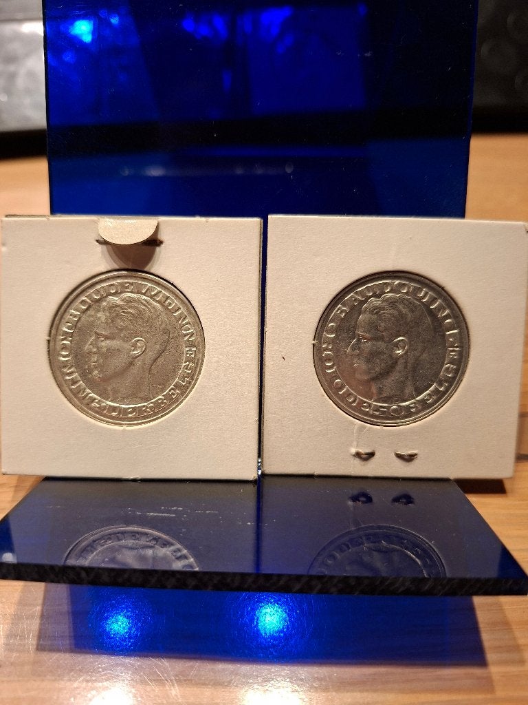 België – 3 zilveren munten van 50 frank – Expo 58-Boudewijn, Postzegels en Munten, Ophalen, Zilver, Losse munt, Zilver