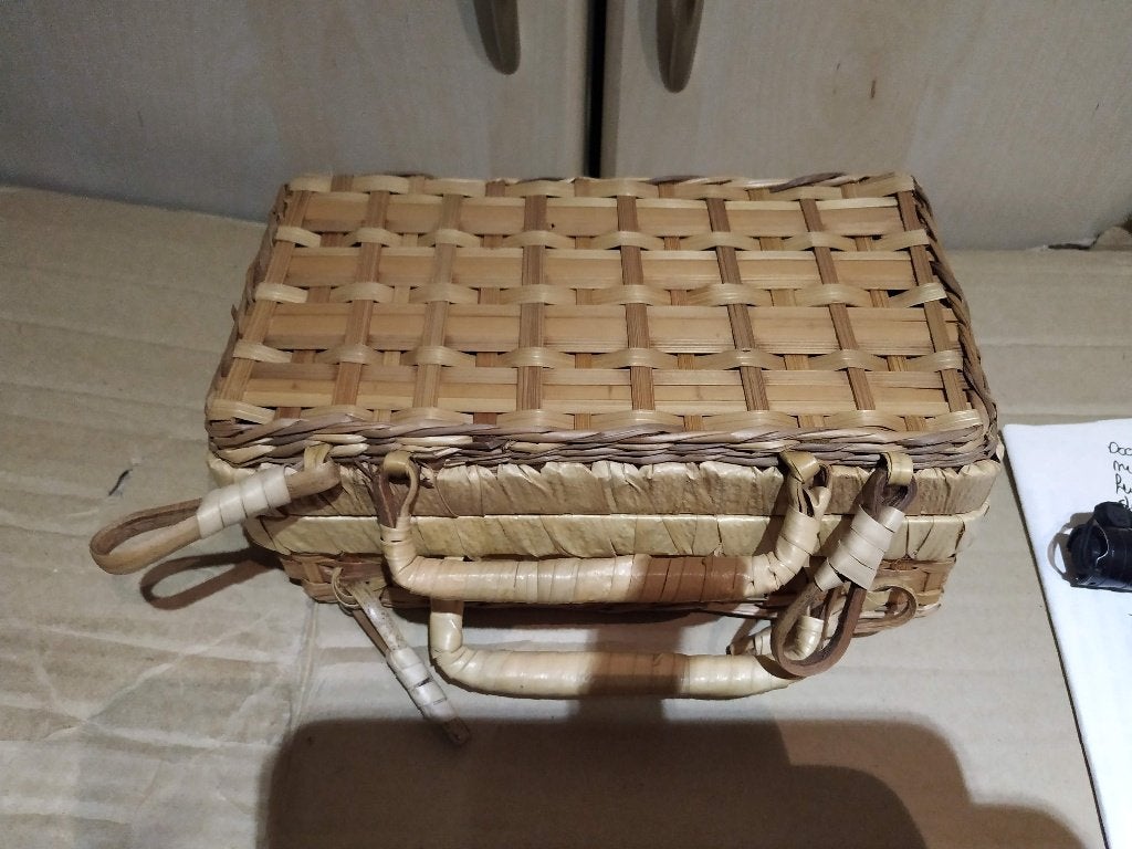 rieten sierkorfje 20x12cm, Enlèvement ou Envoi, Panier