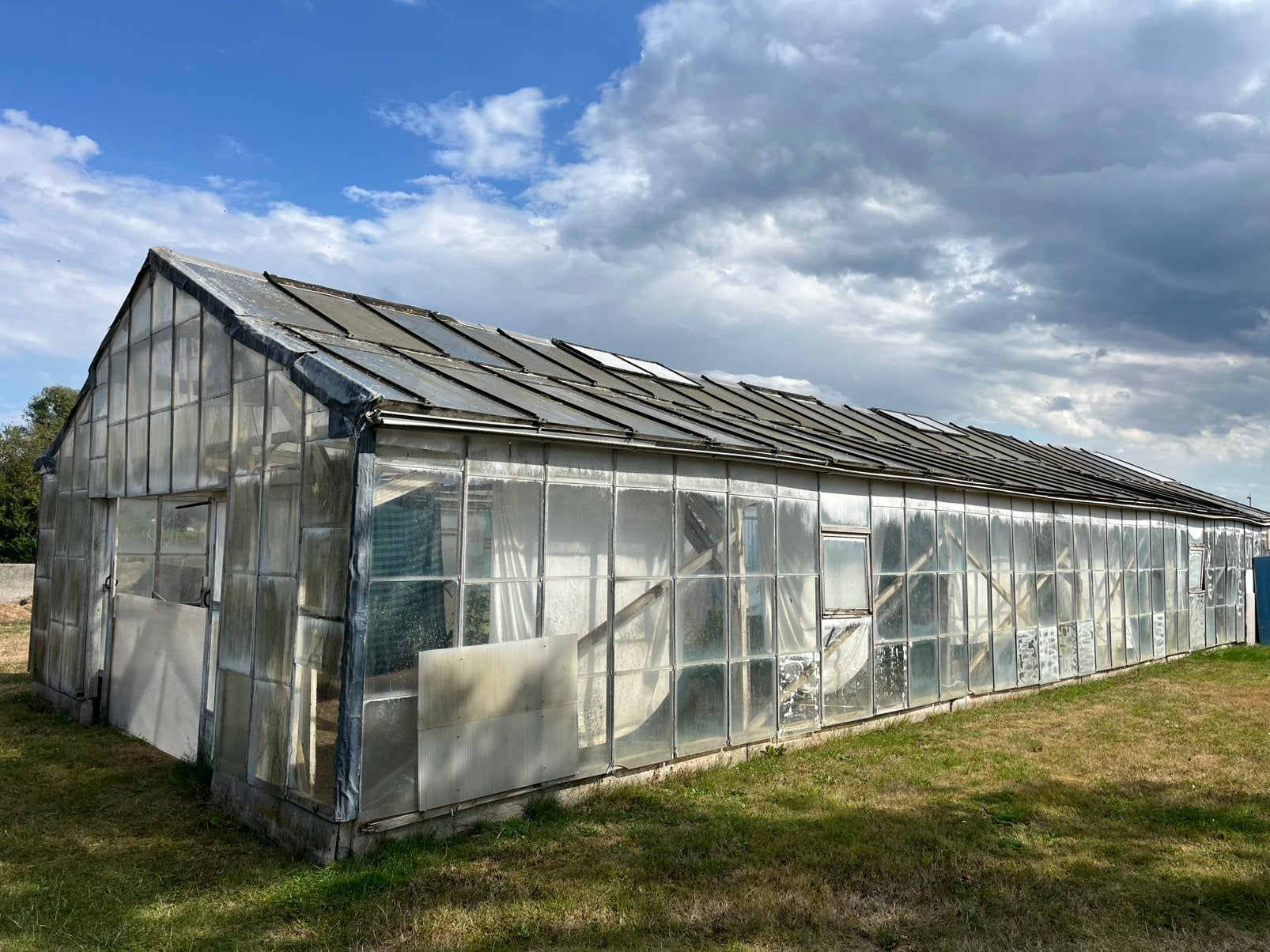 Gratis grote serre, Tuin en Terras, Ophalen, Glas, Gebruikt, Aluminium
