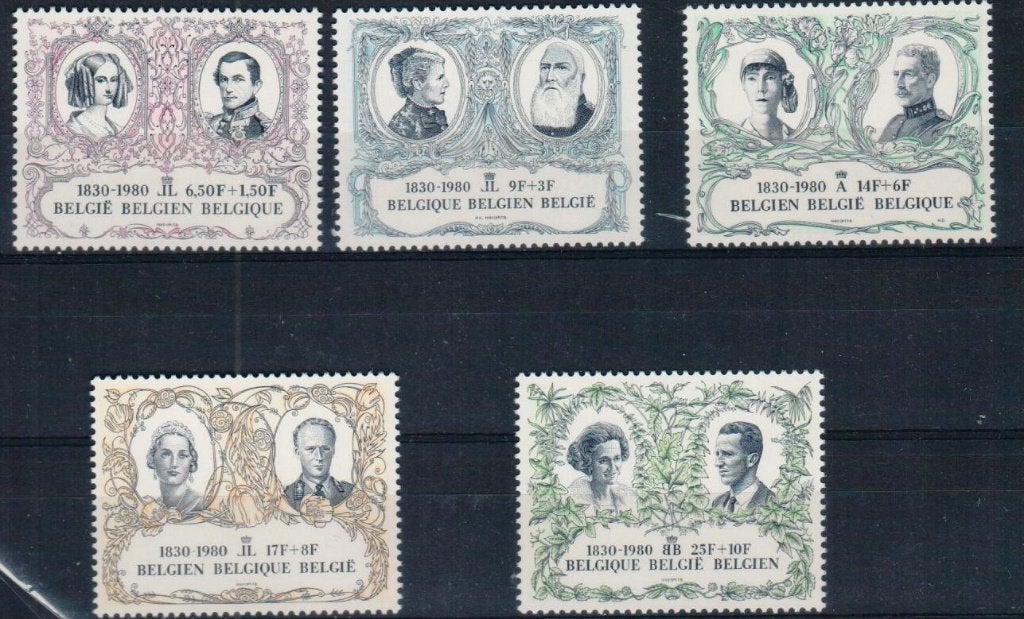 Belgique OCB 1978/82, Neuf, Non oblitéré, Maison royale, Envoi