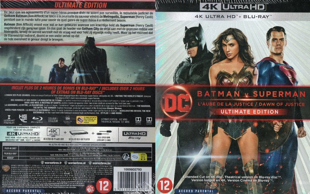 batman vs superman (4K ultra hd + blu-ray) nieuw, Cd's en Dvd's, Nederlands, Film, Science Fiction en Fantasy, 4K Ultra HD Blu-ray
