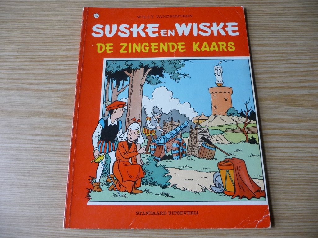 Suske & Wiske 167. De zingende kaars EERSTE DRUK €4, Willy Vandersteen, Eén stripboek, Ophalen of Verzenden, Zo goed als nieuw