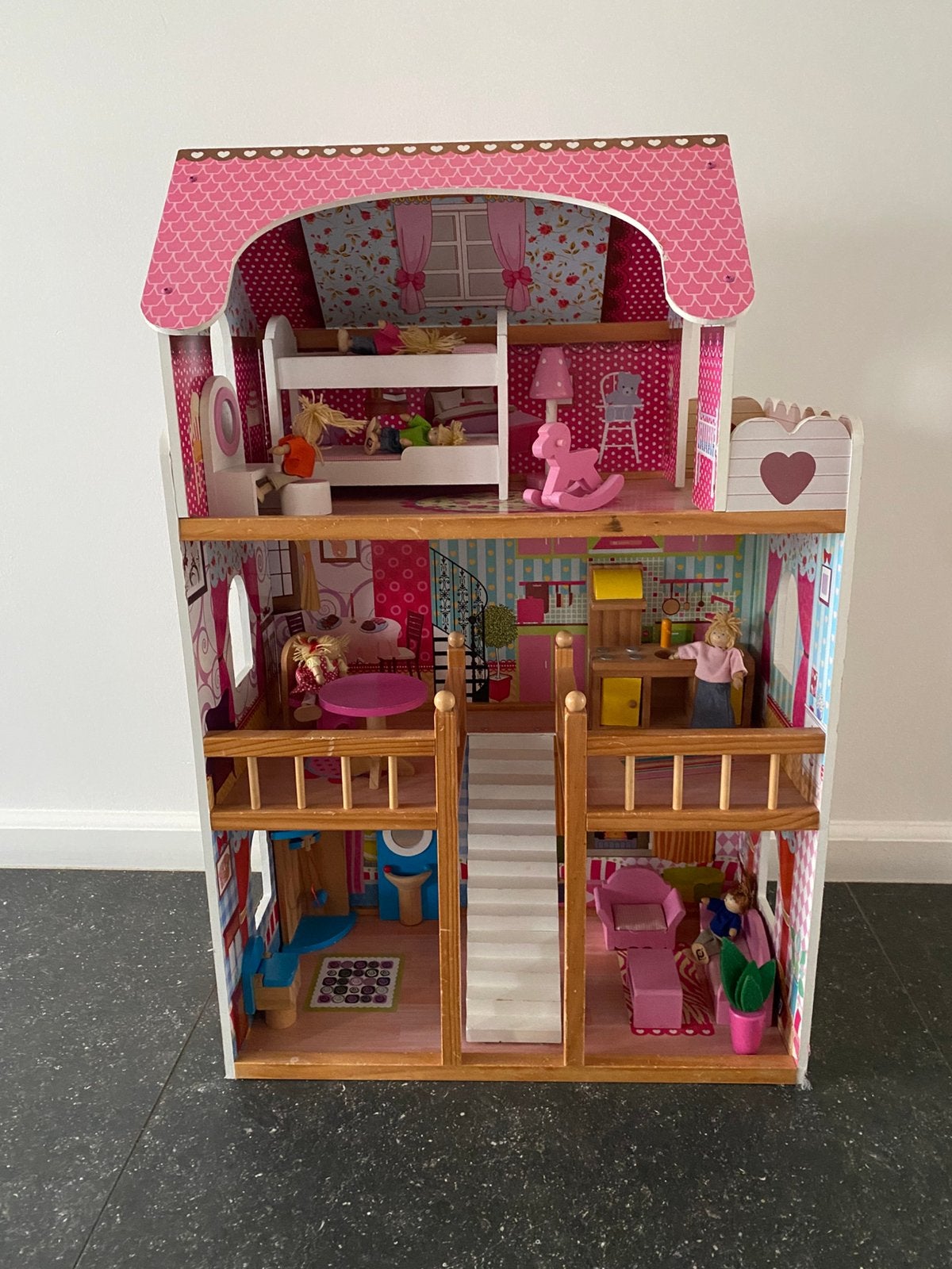 Poppenhuis 90cm hoog, Ophalen, Gebruikt, Poppenhuis