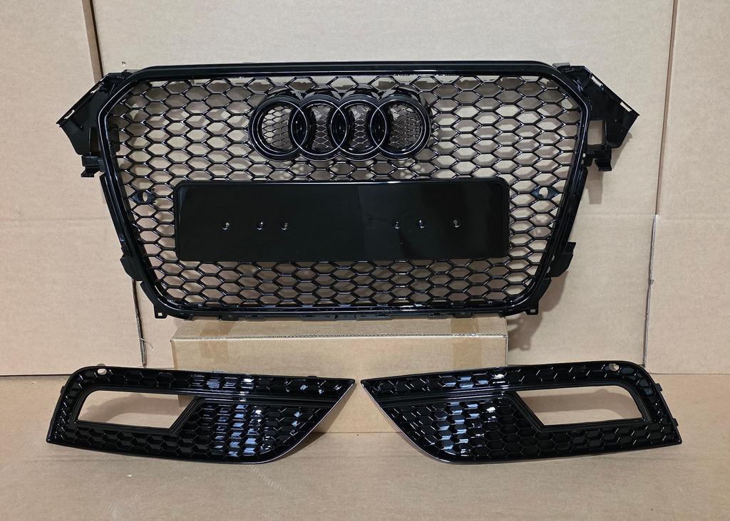 Grill Mistlamp Roosters Audi A4 B8 Facelift RS4 LOOK Grille, Auto-onderdelen, -, Voor, Nieuw, Ophalen of Verzenden