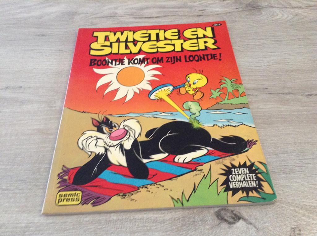 Looney Tunes Tweety en Silvestre strip: Boontje komt om...., Gelezen, Warner Bros, Eén stripboek, Ophalen of Verzenden