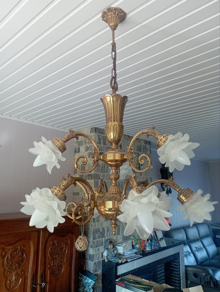 Twee lusters te koop,zelf op te halen, Huis en Inrichting, Lampen | Kroonluchters, Ophalen, Gebruikt, Glas