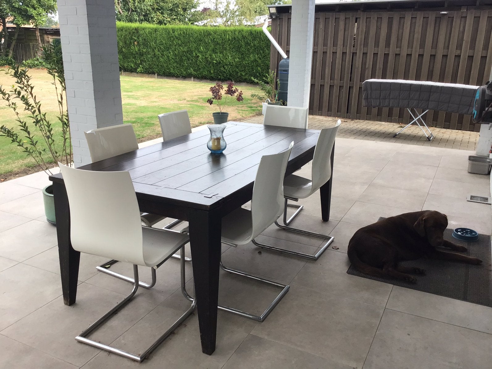Table design avec 6 chaises, Maison & Meubles, Tables | Tables à manger, Enlèvement, Comme neuf