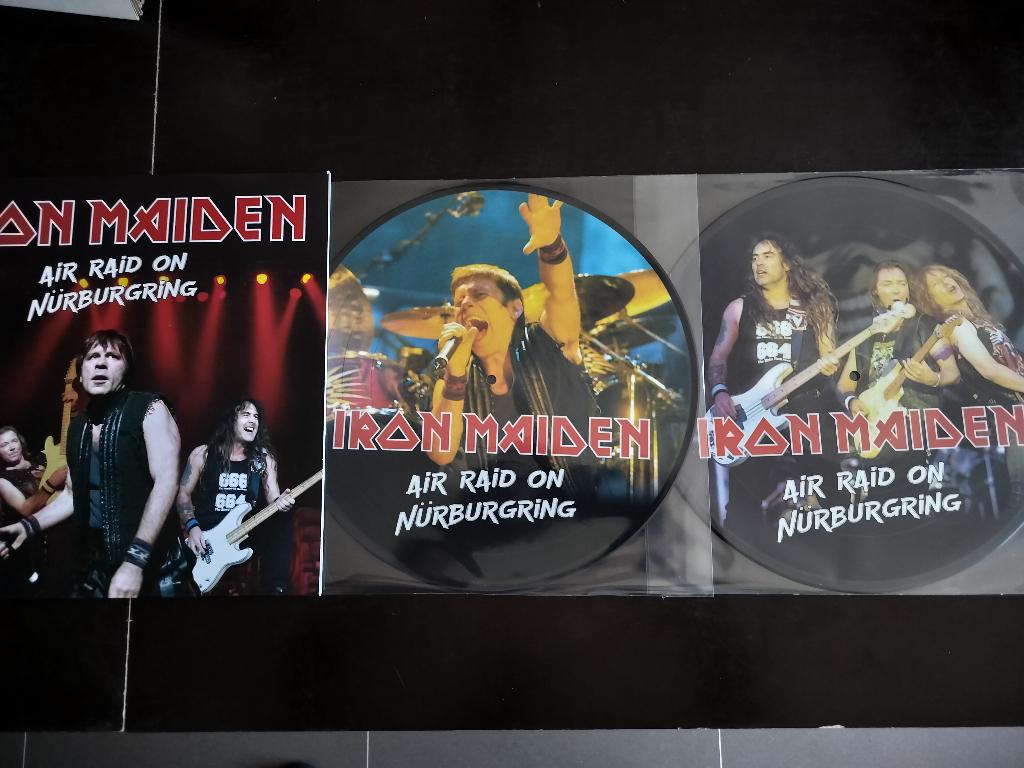 IRON MAIDEN - AIR RAID ON NURBURGRING - 2 lp PICTURE disk, Picture disc, Enlèvement ou Envoi