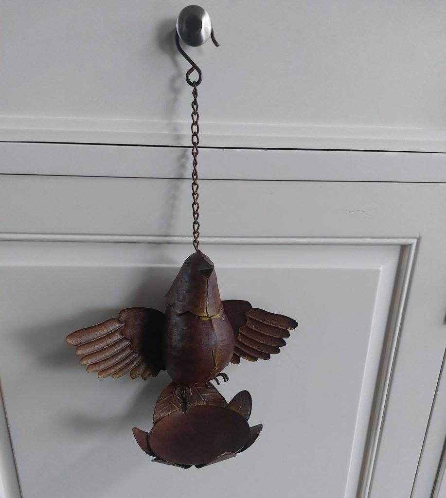 Vogel met schaaltje, Ophalen of Verzenden, Zo goed als nieuw
