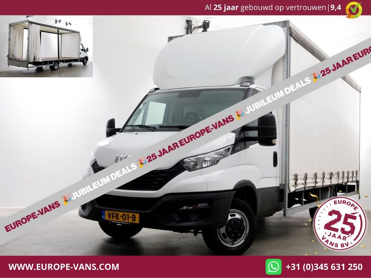 Iveco Daily 50C16 3.0 160pk E6 WB475 XXXL Bakwagen met schui, Auto's, Bestelwagens en Lichte vracht, Iveco, Wit, Bedrijf, Onderhoudsboekje