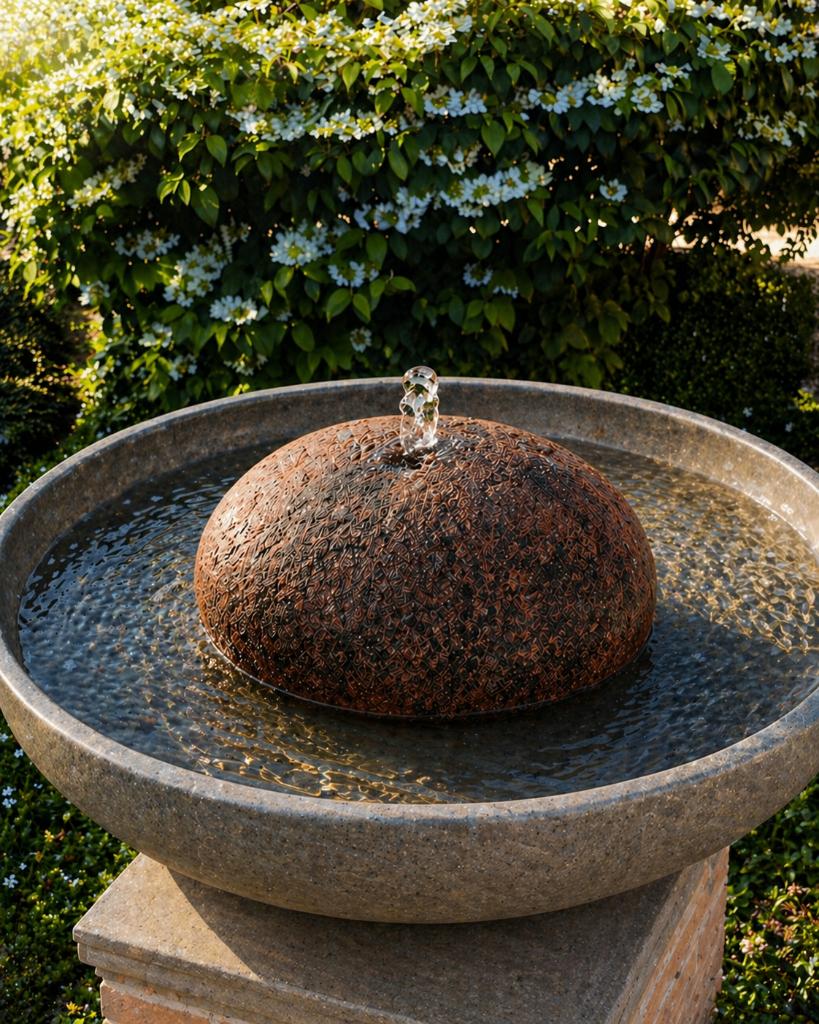 Borrelsteen graniet, Tuin en Terras, Ophalen, Zo goed als nieuw, Graniet, Waterornament