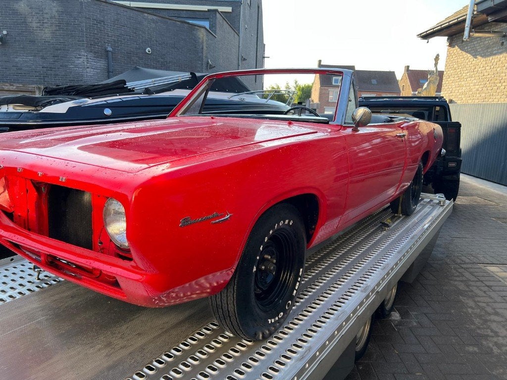 Plymouth cabrio Barracuda, Auto's, Oldtimers, Automaat, Zwart, Cabriolet, Leder