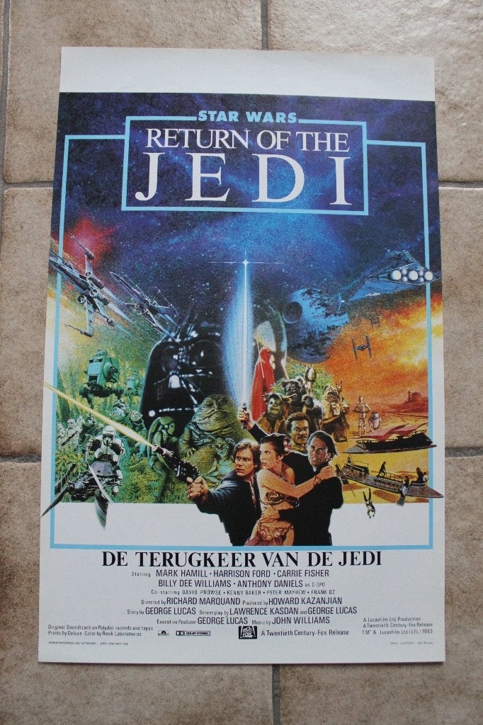 filmaffiche Star Wars Return Of The Jedi 1983 filmposter, Collections, Posters & Affiches, Enlèvement ou Envoi, Rectangulaire vertical