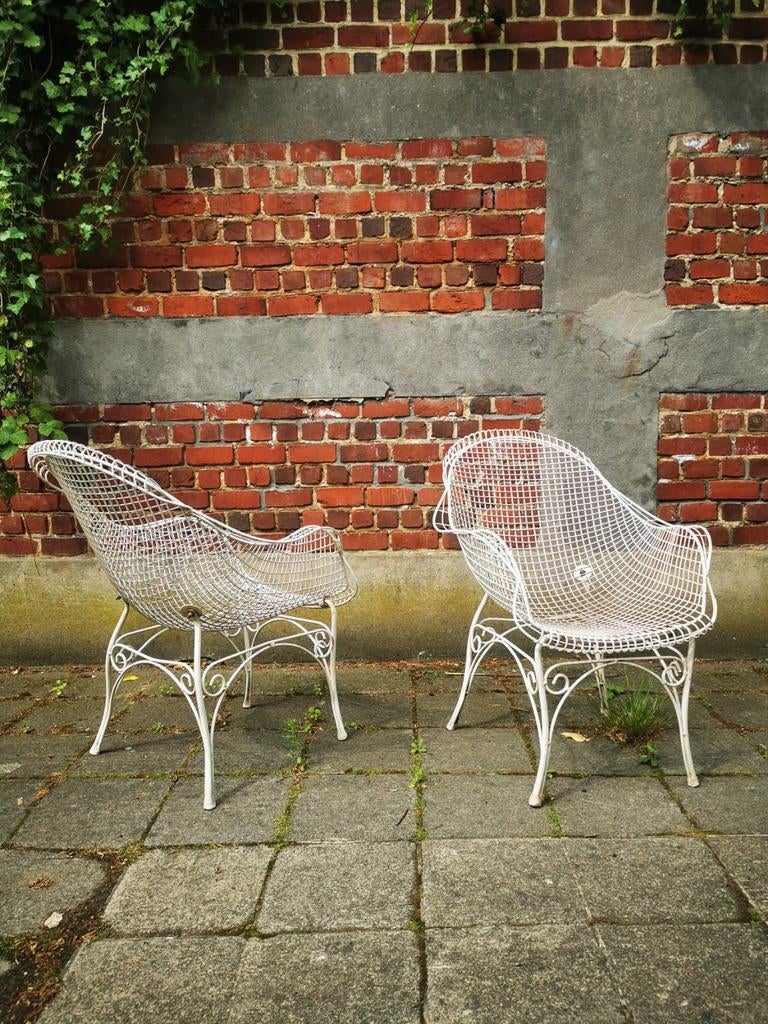 Moderne draadstoelen voor in de tuin uit het midden van de e, Tuin en Terras, Tuinstoelen, Ophalen, Gebruikt, Metaal