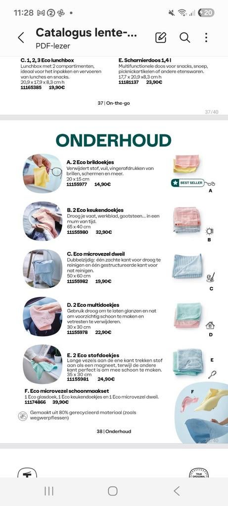 Nieuwe microvezel doekjes van tupperware, Ophalen of Verzenden, Nieuw