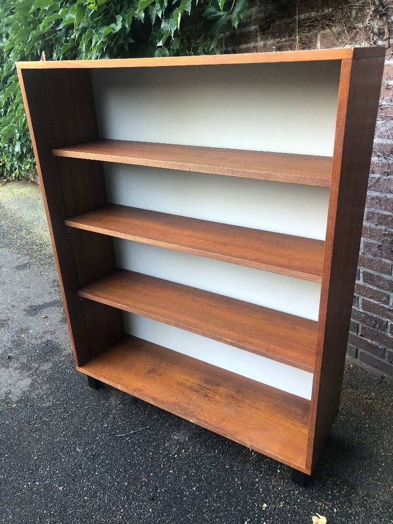 Vintage midcentury boekenkast opbergkast MDK, Huis en Inrichting, Kasten | Boekenkasten, Ophalen, Gebruikt, Met plank(en)