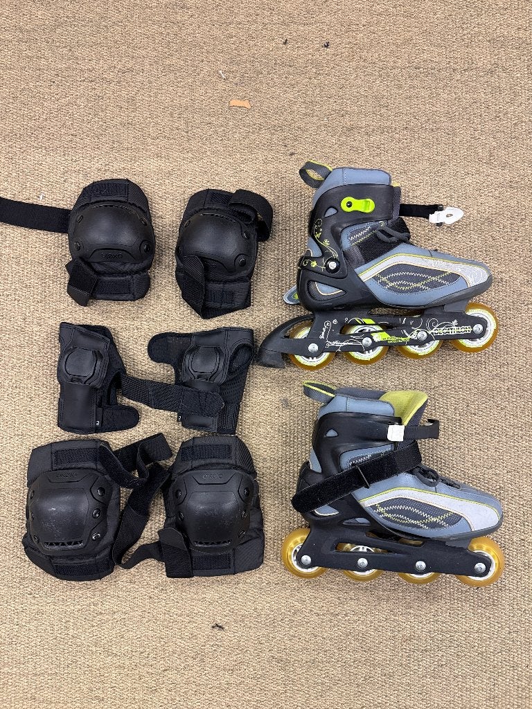 Kit de roller + équipement de sécurité, Autres marques, Rollers 4 roues en ligne, Utilisé, Femmes