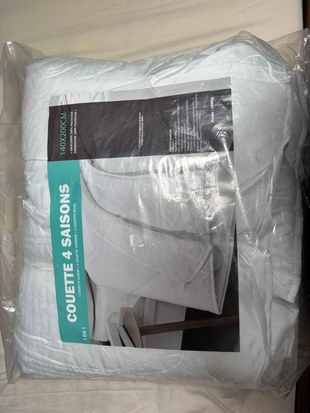 Couette 140, Maison & Meubles, Enlèvement, Comme neuf