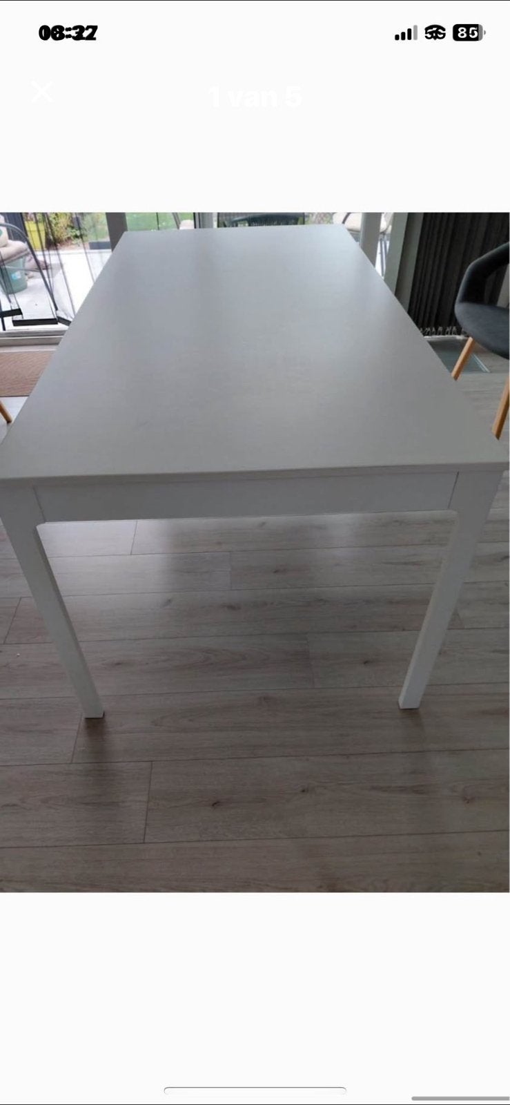 Table gigogne blanche, Maison & Meubles, Enlèvement, Comme neuf