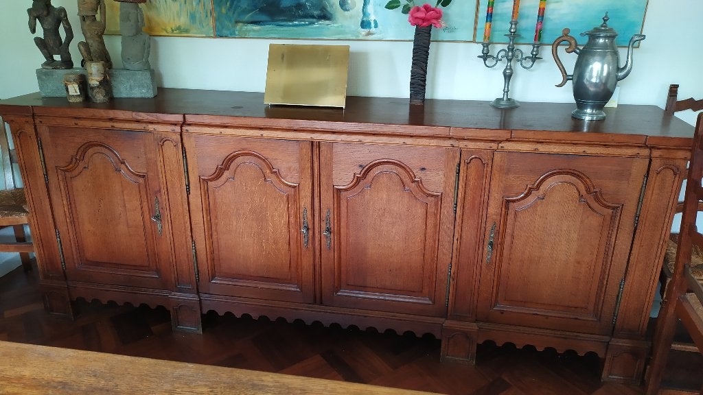 Louis XV dressoir in massief eikenhout, Ophalen