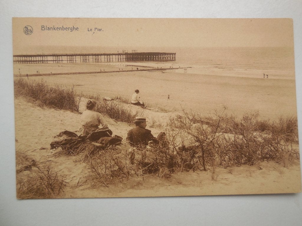postkaart Blankenberge Pier, Ophalen of Verzenden, 1920 tot 1940, Gelopen, West-Vlaanderen