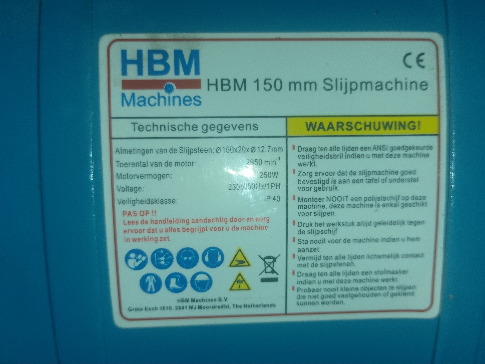 HBM 150mm slijpmolen, Ophalen of Verzenden