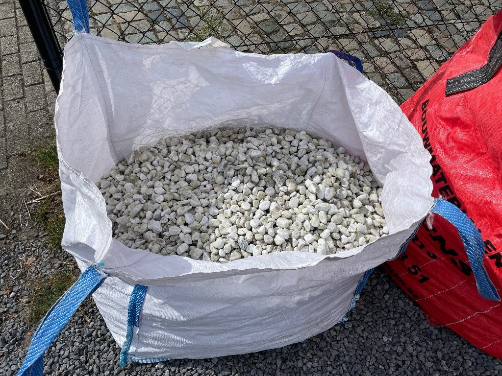 Grind - Witte Keien (Carrara), Jardin & Terrasse, Gravier, Rochers & Caillasse, Enlèvement, Utilisé, Blanc, Rocher
