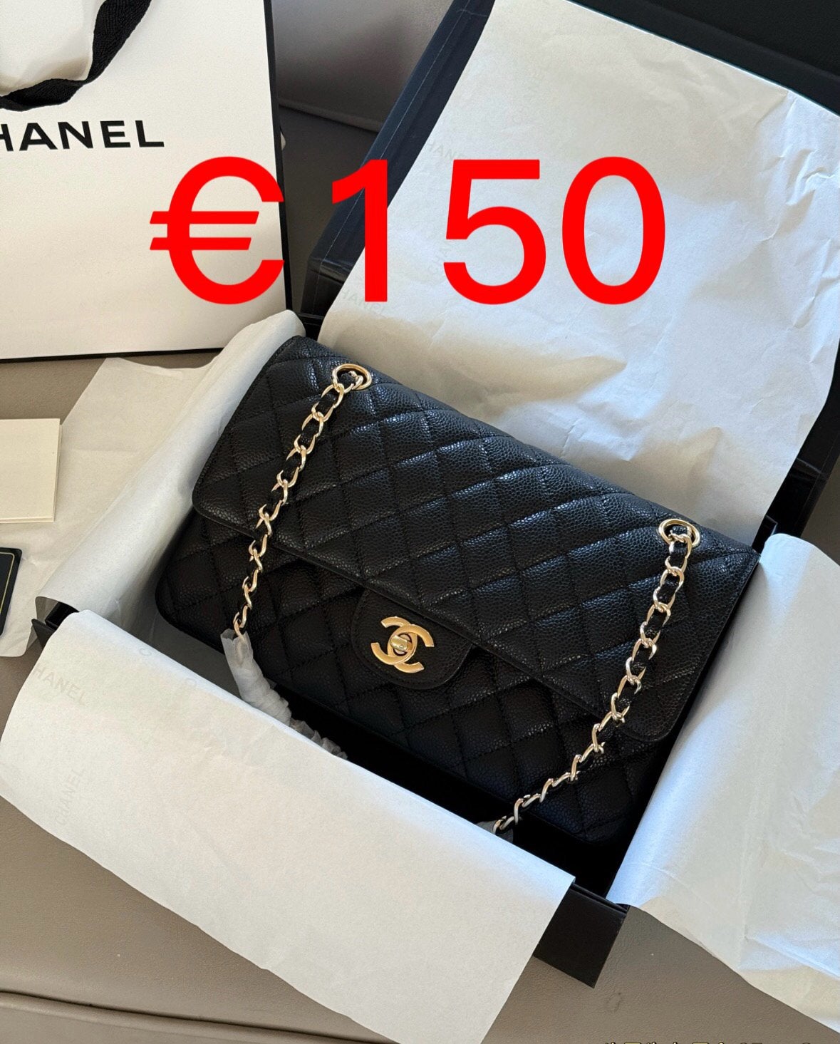 Chanel tas, Handtassen en Accessoires, Ophalen of Verzenden, Nieuw, Zwart, Schoudertasje